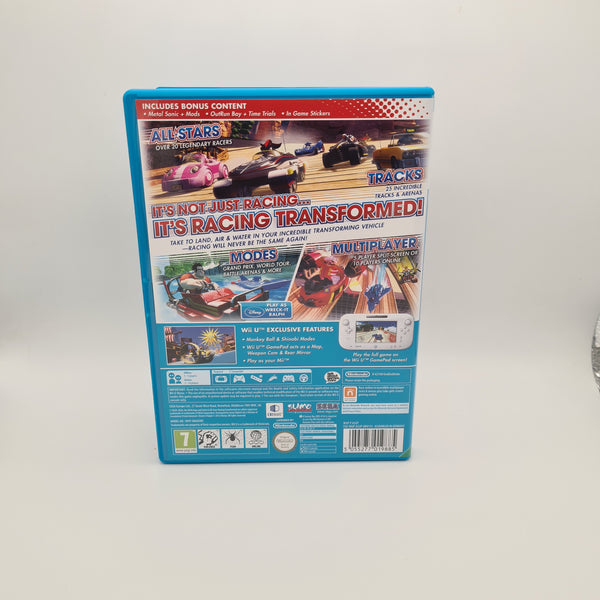 SONIC ALL STARS RACING TRANSFORMED WII U
