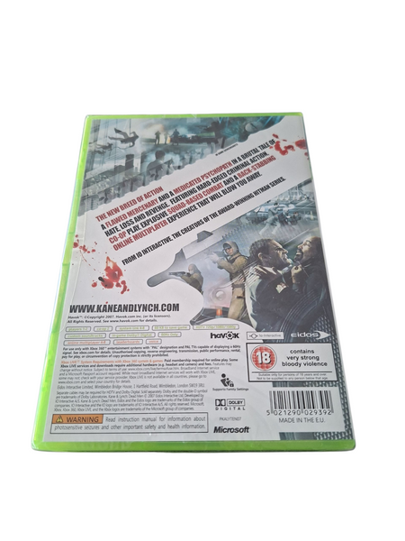KANE & LYNCH DEAD MAN XBOX 360 NEW & SEALED