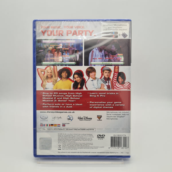 DISNEY SING IT: HIGH SCHOOL MUSICAL 3 SENIOR YEAR PS2 NEW & SEALED