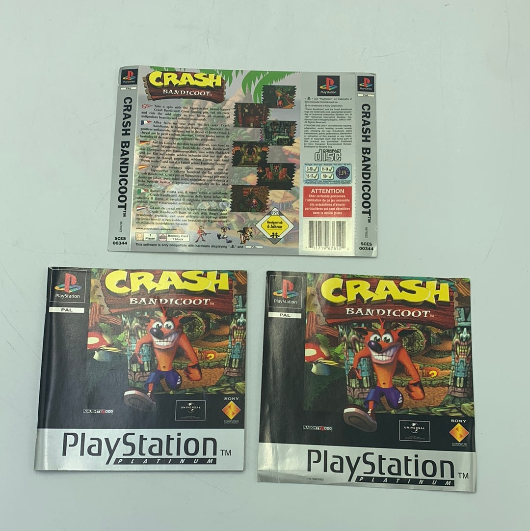 MANUAL SET CRASH BANDICOOT PLAYSTATION 1 | CRAZY THUMBS