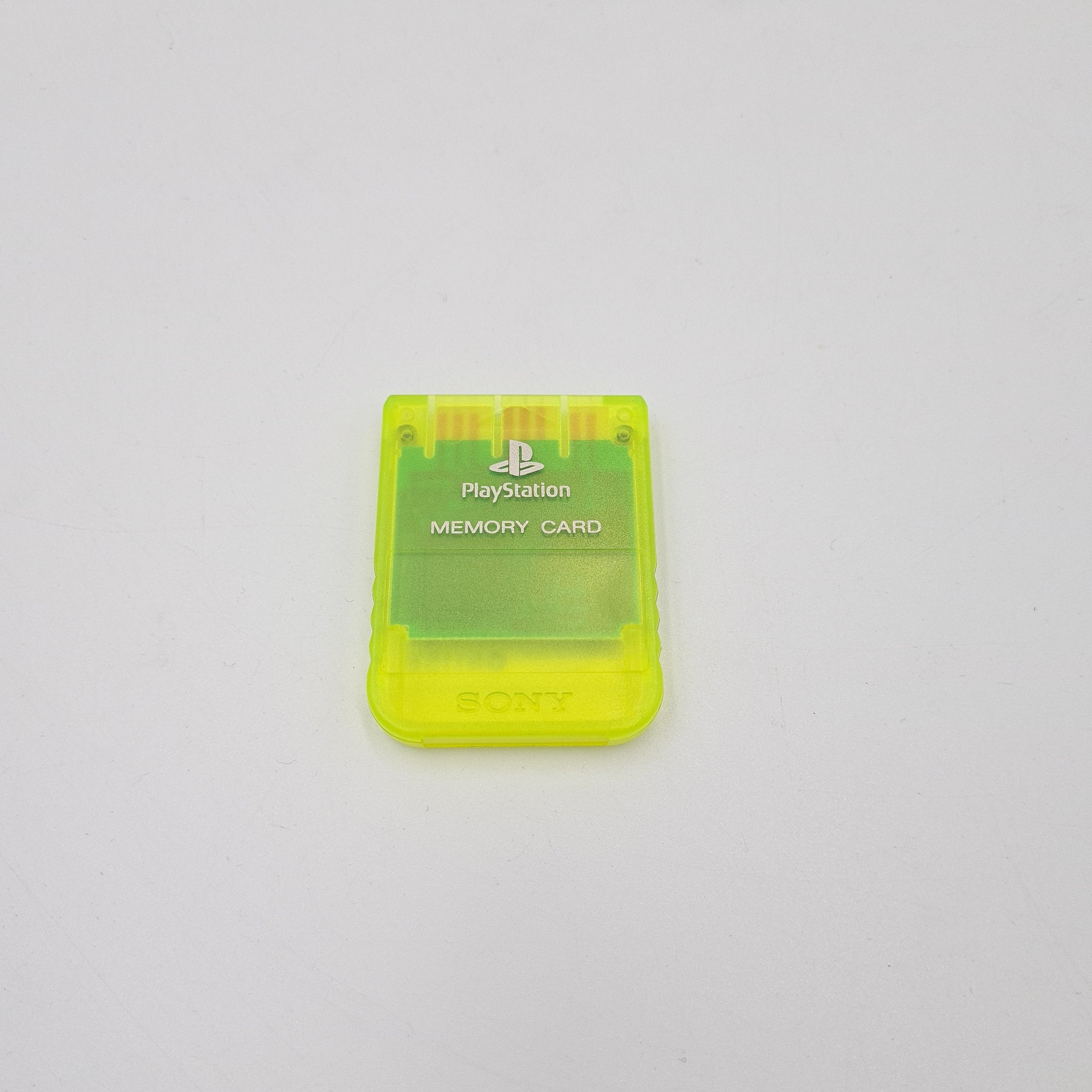 PS1 MEMORY CARD LIME GREEN