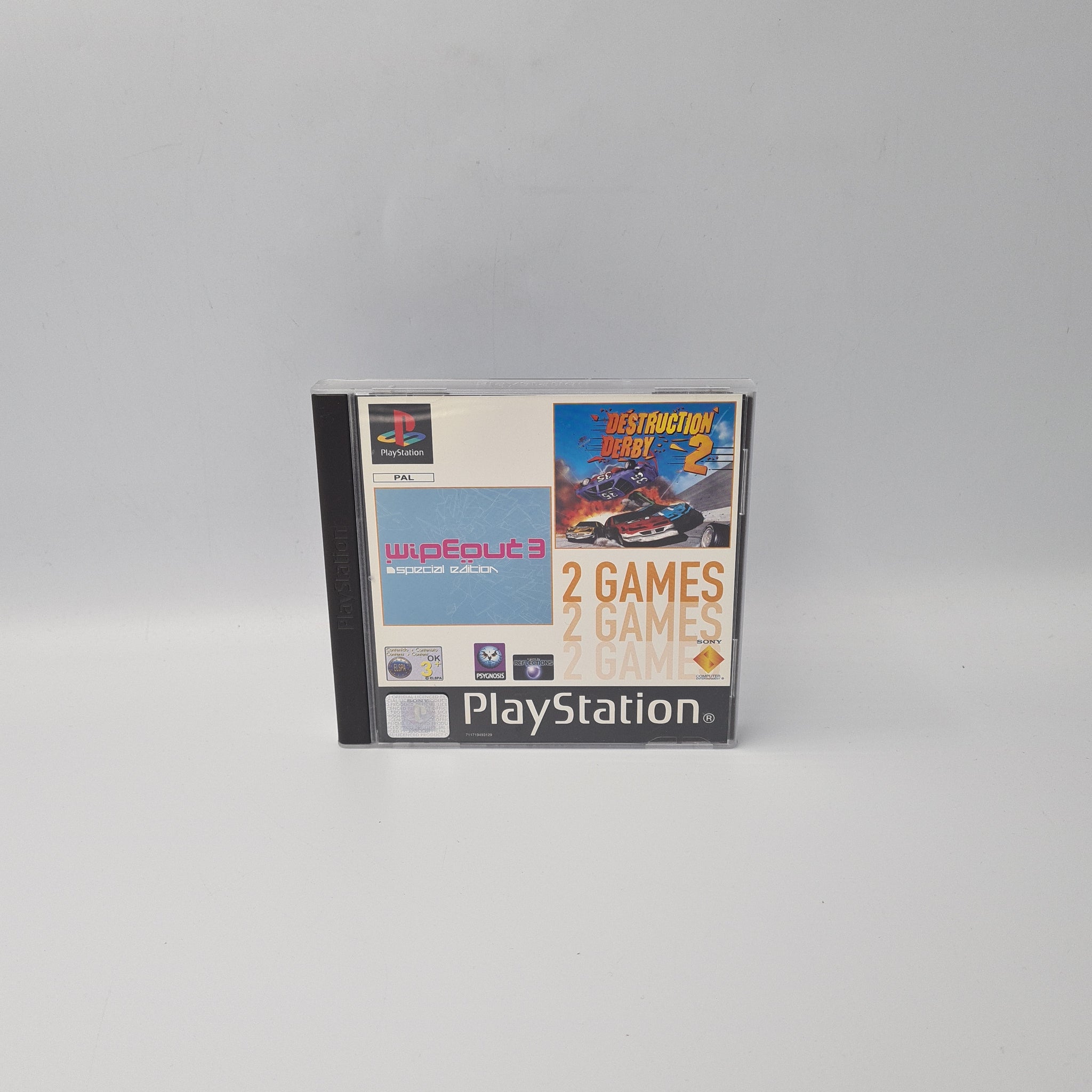 WIPEOUT 3 SPECIAL EDITION & DESTRUCTION DERBY 2 PS1