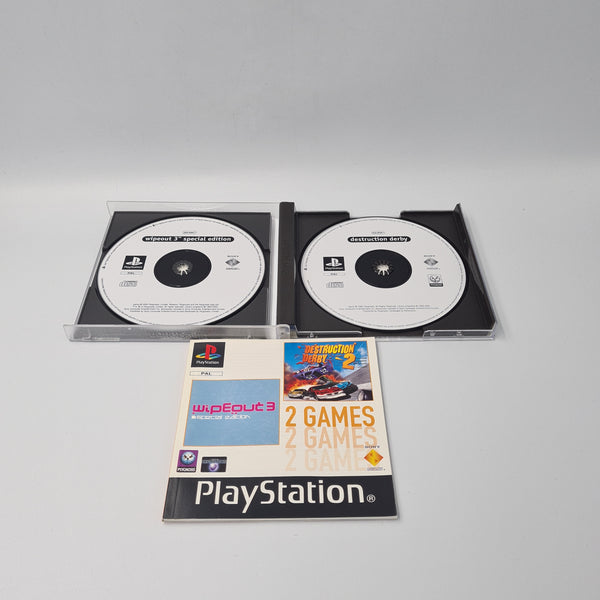 WIPEOUT 3 SPECIAL EDITION & DESTRUCTION DERBY 2 PS1