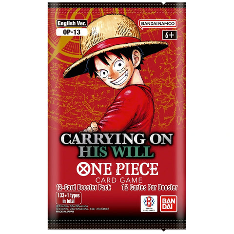 ONE PIECE CARRYING ON HIS WILL BOOSTER PACK OP-13