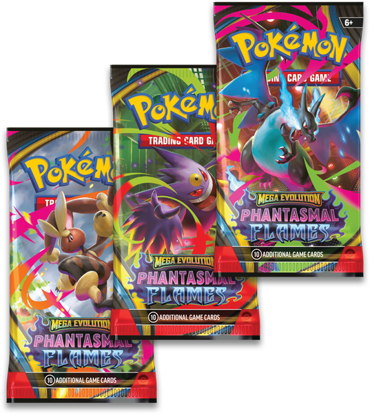 POKEMON MEGA EVOLUTION PHANTASMAL FLAMES 3 PACK BLISTER PACK