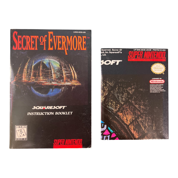 SECRET OF EVERMORE NTSC US SNES