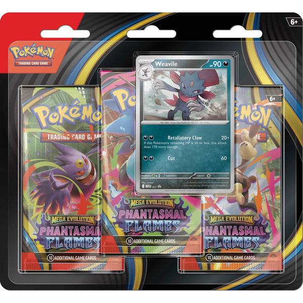 POKEMON MEGA EVOLUTION PHANTASMAL FLAMES 3 PACK BLISTER PACK