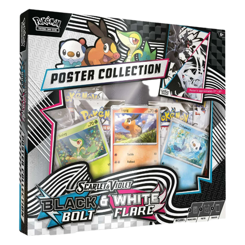 POKEMON SCARLET & VIOLET BLACK BOLT & WHITE FLARE POSTER COLLECTION