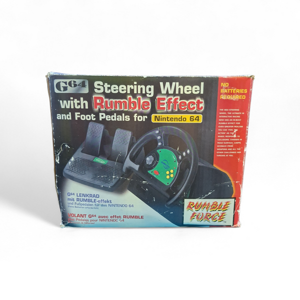 GAMESTER LMP G64 STEERING WHEEL RUMBLE FORCE N64
