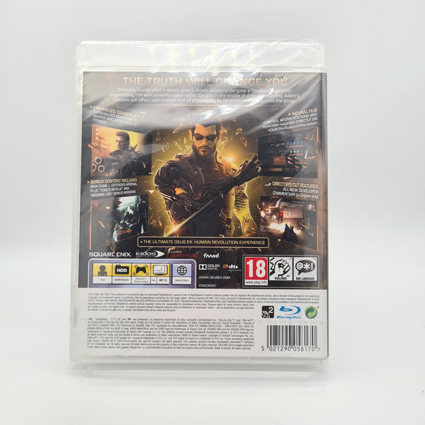 DEUS EX REVOLUTION DIRECTOR'S CUT PS3 NEW & SEALED