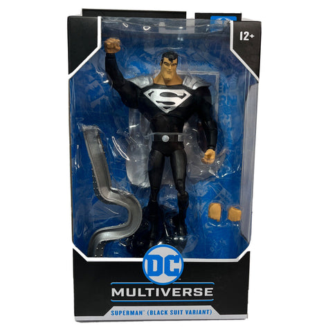 DC MULTIVERSE SUPERMAN BLACK SUIT VARIANT