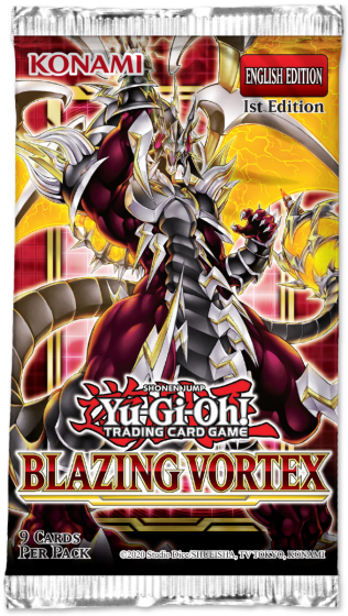 YUGIOH BLAZING VORTEX BOOSTER PACK 1ST EDITION
