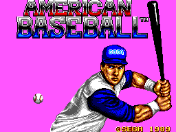 AMERICAN BASEBALL SEGA MASTER SYSTEM